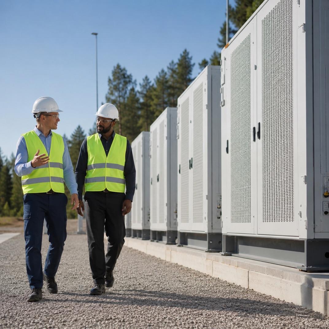 BESS technicians in on-site training