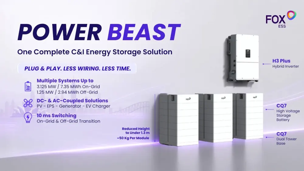 Australia Restarts Energy Storage Subsidies! Fox ESS Launches Power Beast to Tap into 30 MWh C&I Bat
