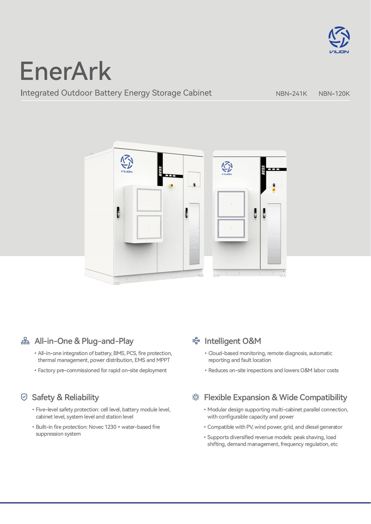 Vilion EnerArk Integrated Outdoor BESS NBN-241K; NBN-120K