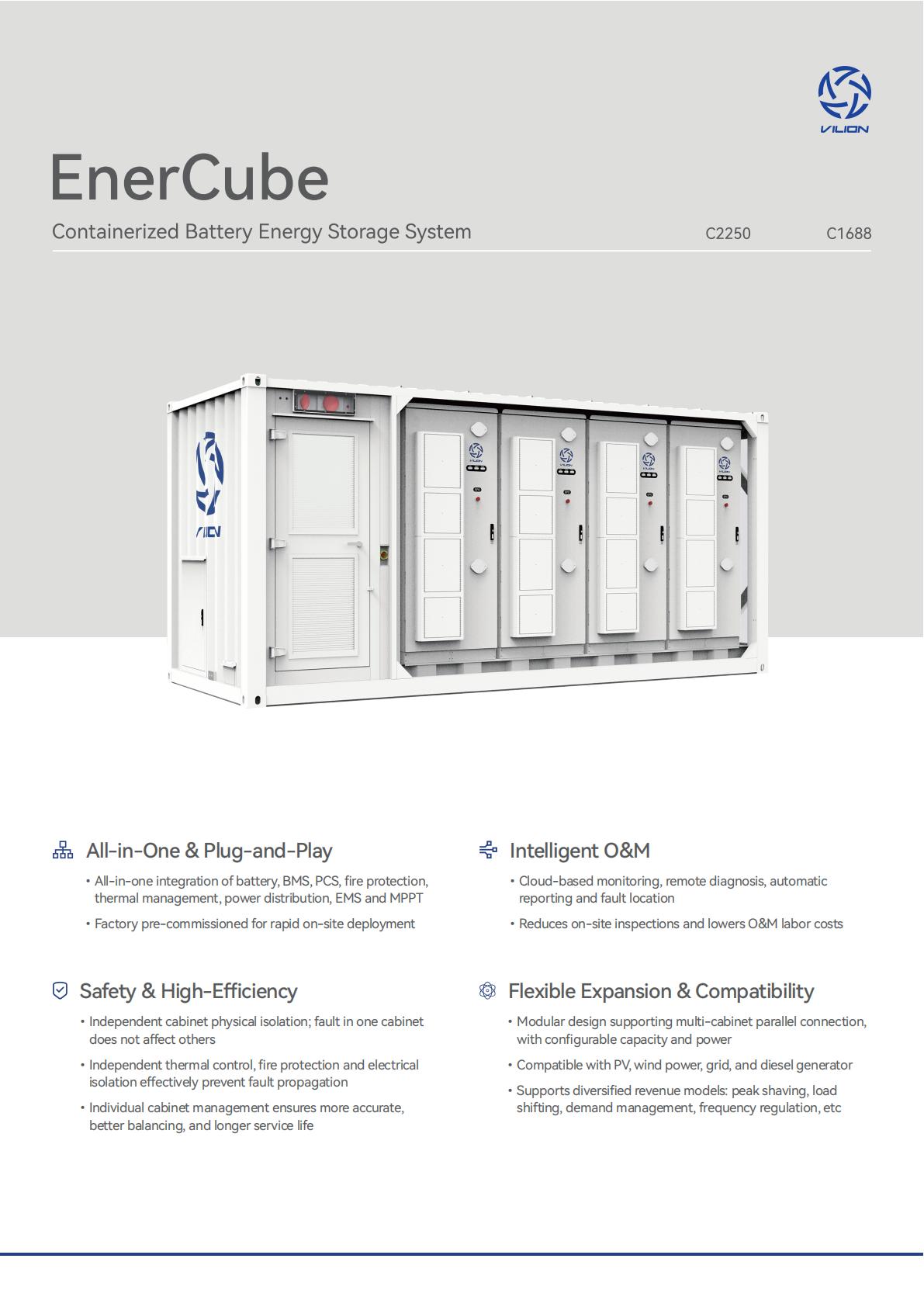 Vilion EnerCube Containerized BESS C2250; C1688