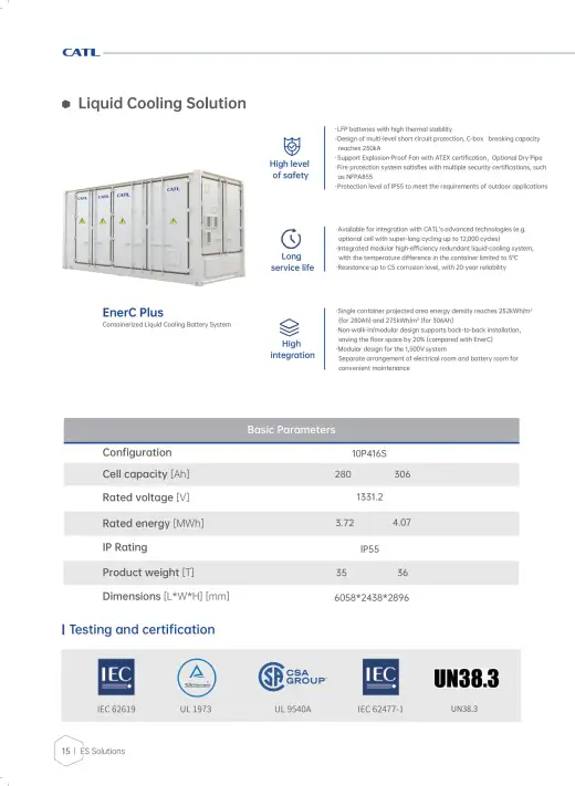 CATL EnerC Plus Containerized BESS
