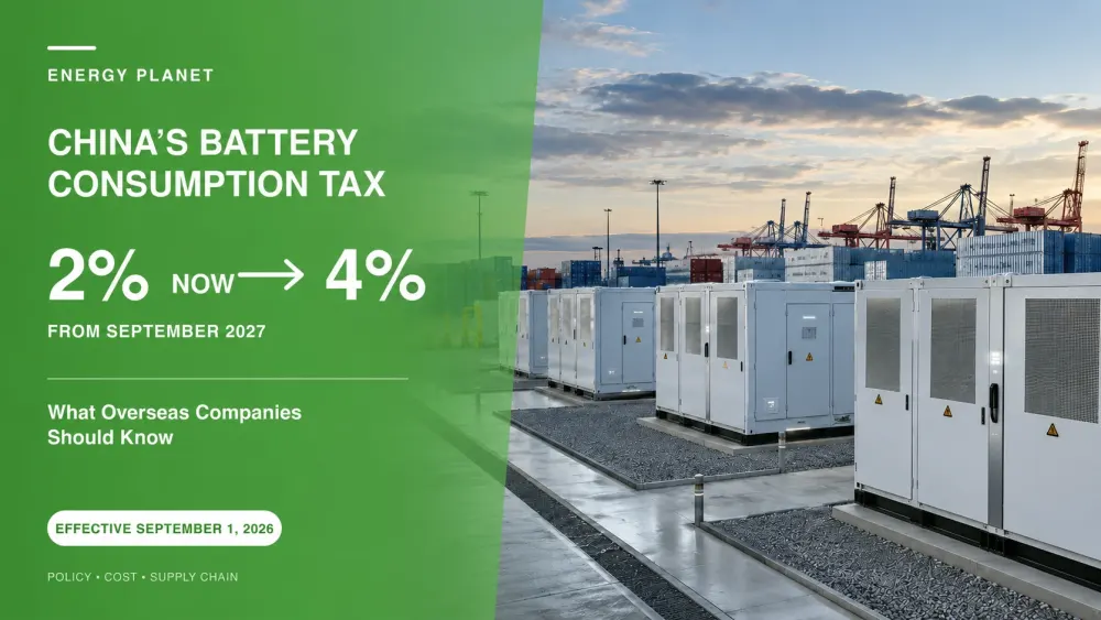 China Adds a 2% Battery Consumption Tax: What Should Overseas Companies Know?