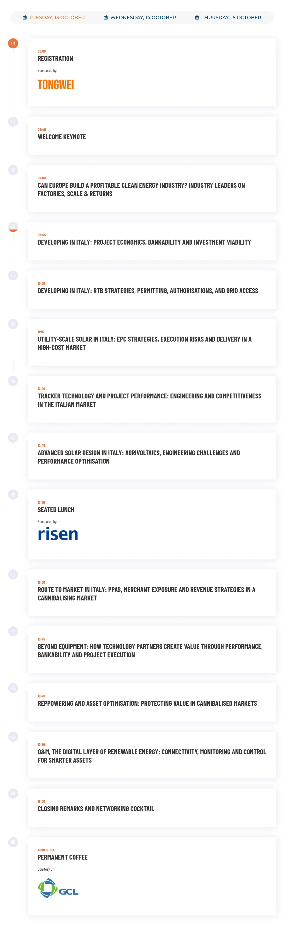 Event agenda 1