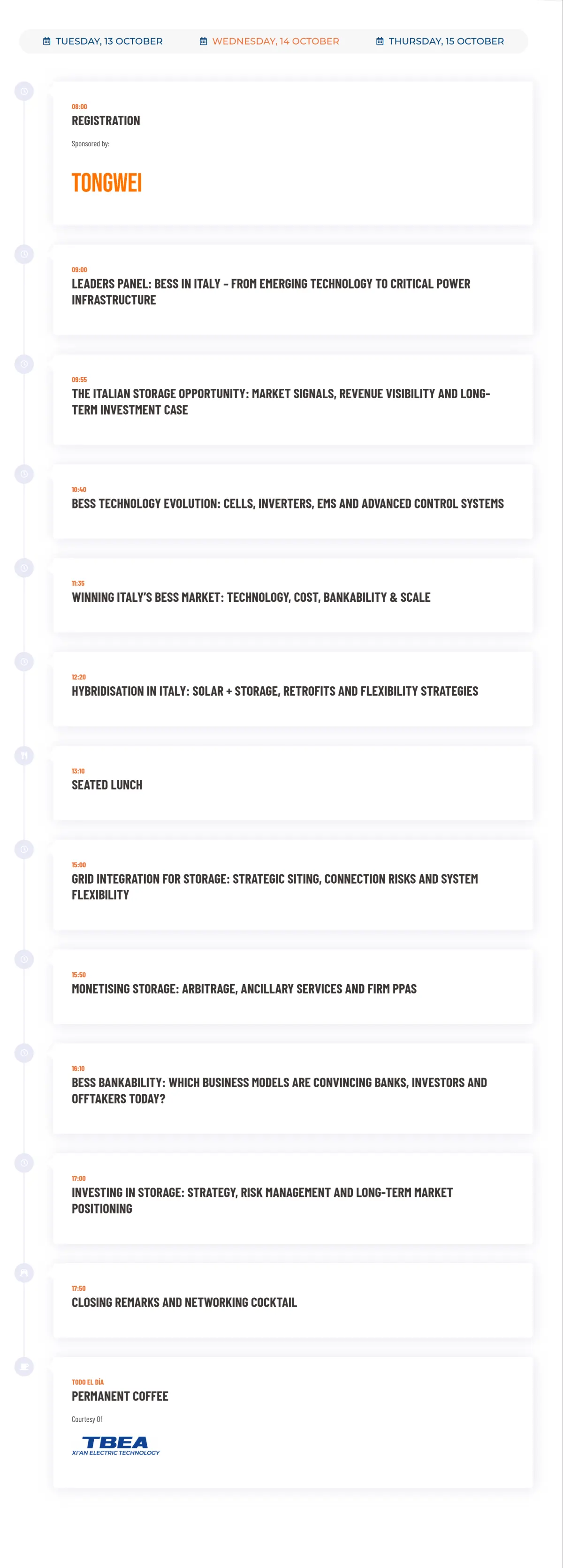 Event agenda 2