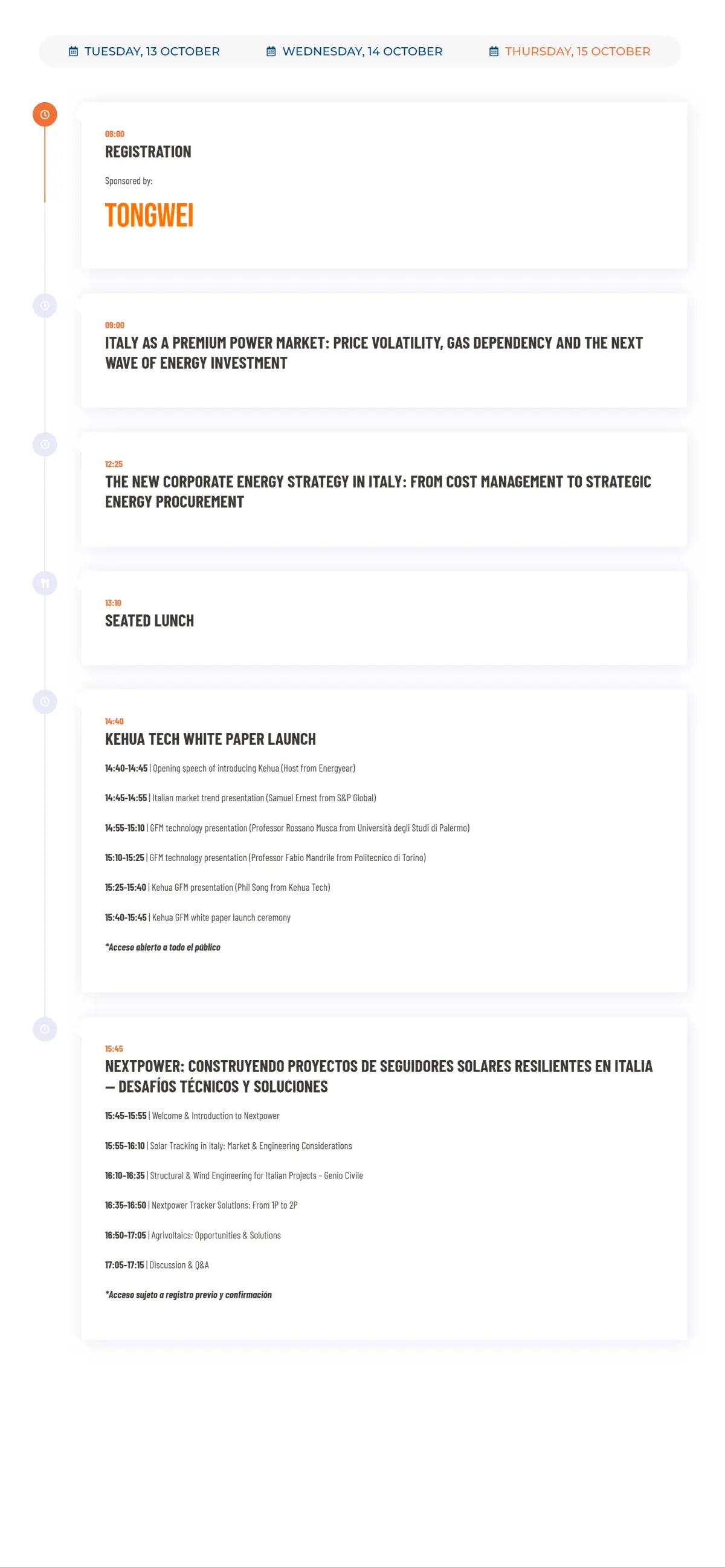 Event agenda 3