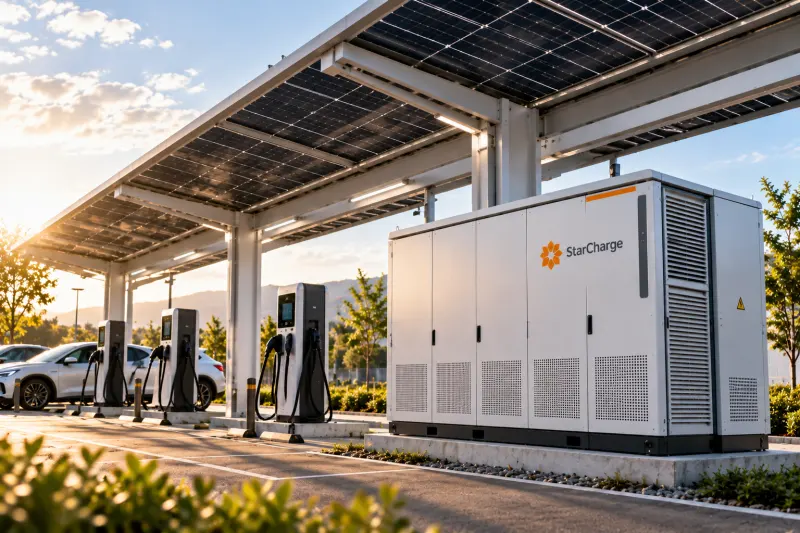 Beyond EV charging: StarCharge introduces its 240kW PV-Storage-Charging integrated system,